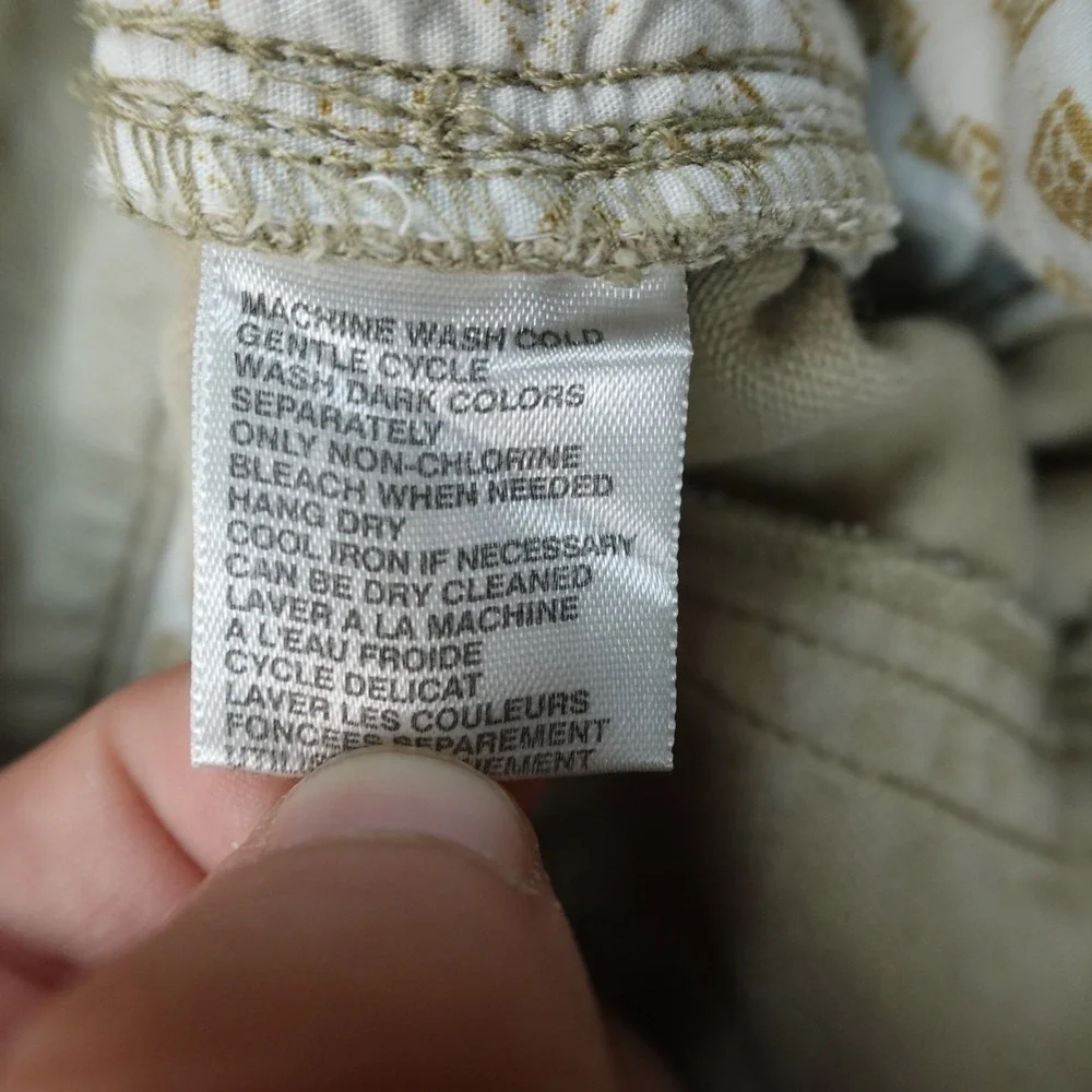 Tommy Bahama Pants Mens 36X32 Beige Tan Brown Chino Trouser Flat Front Preppy
